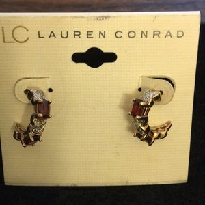 Lauren Conrad simulated ruby earrings.